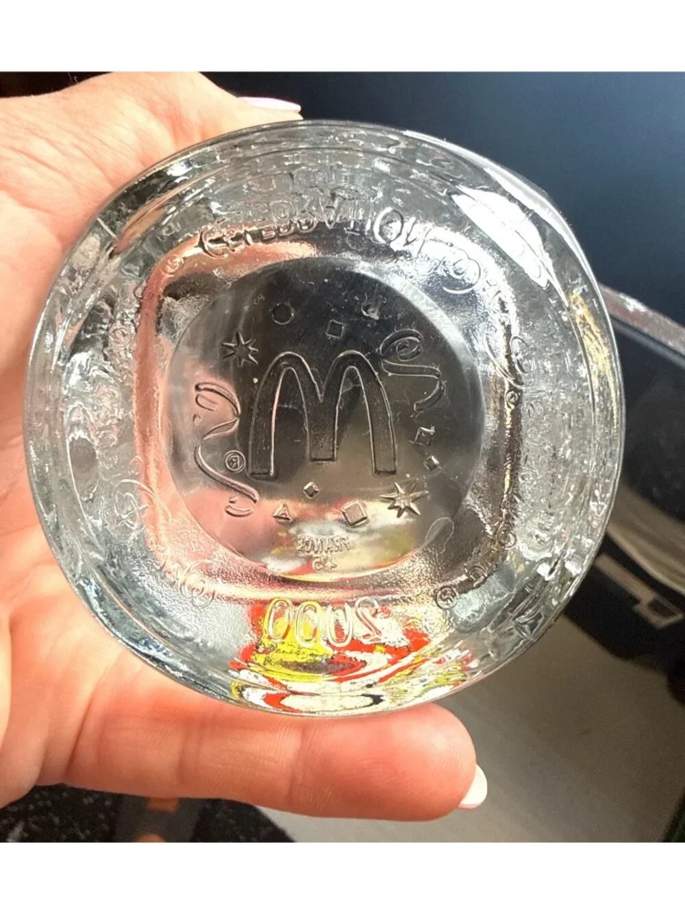 VTG McDonalds Disney World 2000 Celebration Glass Set Of 3 Mickey Mouse Design